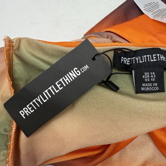 Pretty Little Thing Purple Abstract Swirl O Ring Swimsuit Size 10 Beach Pool NEW - Picture 6 of 8